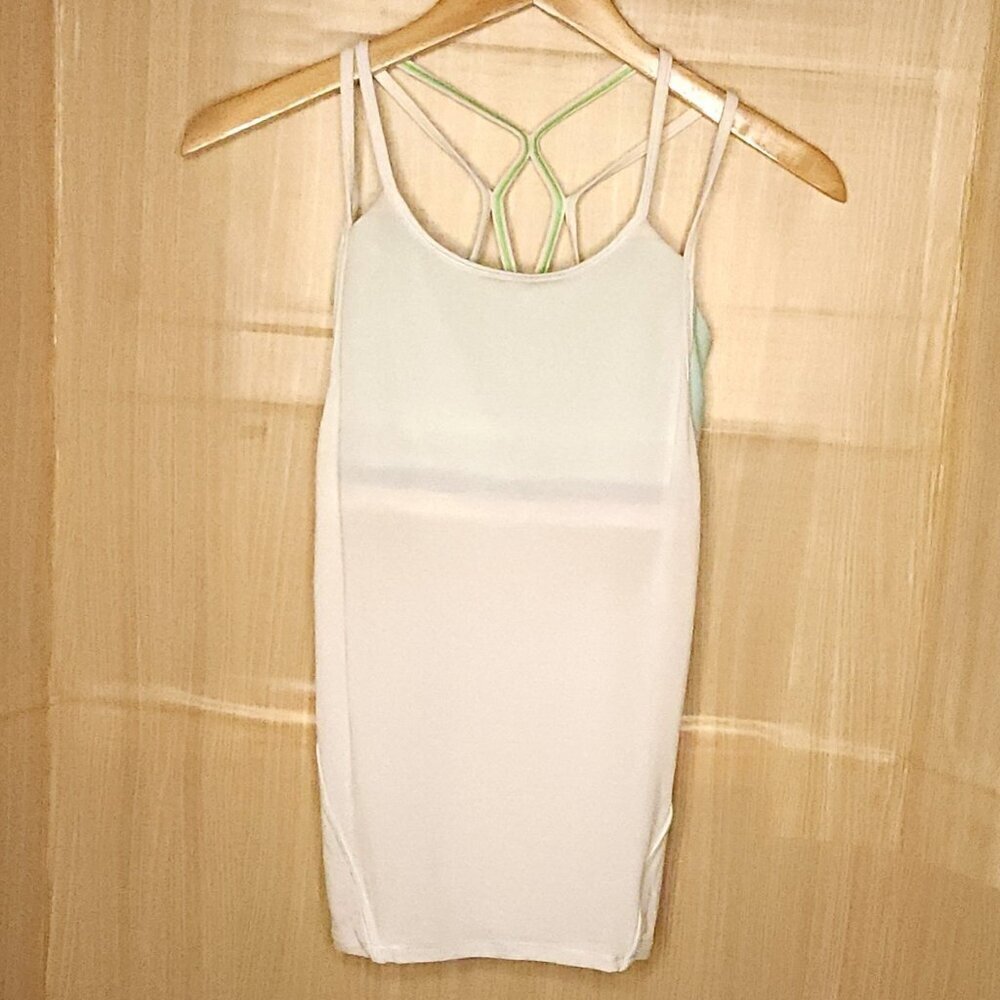 Ivivvo Girls White Tank Top Built-in Watercolor Sports Bra 14